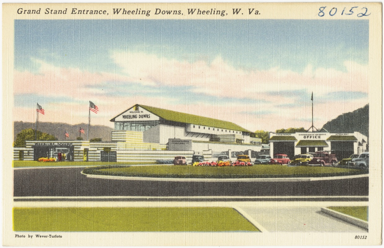 Grand Stand entrance, Wheeling Downs, Wheeling, W. Va.