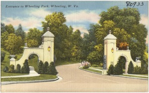 Entrance to Wheeling Park, Wheeling, W. Va.