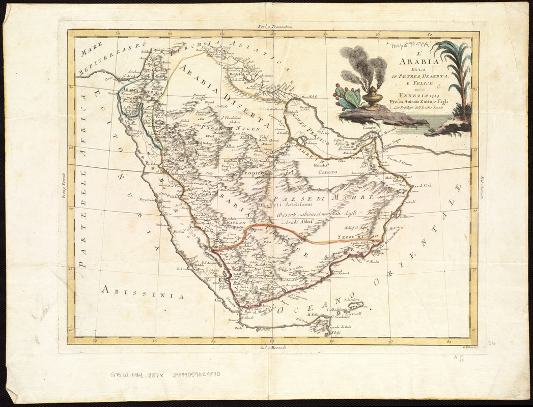 L'Arabia divisa in petrea, deserta, e felice