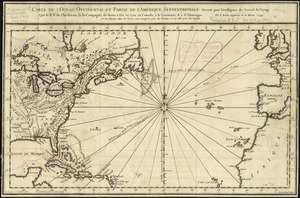 Carte de l'ocean occidental et partie de l'Amerique septentrionale