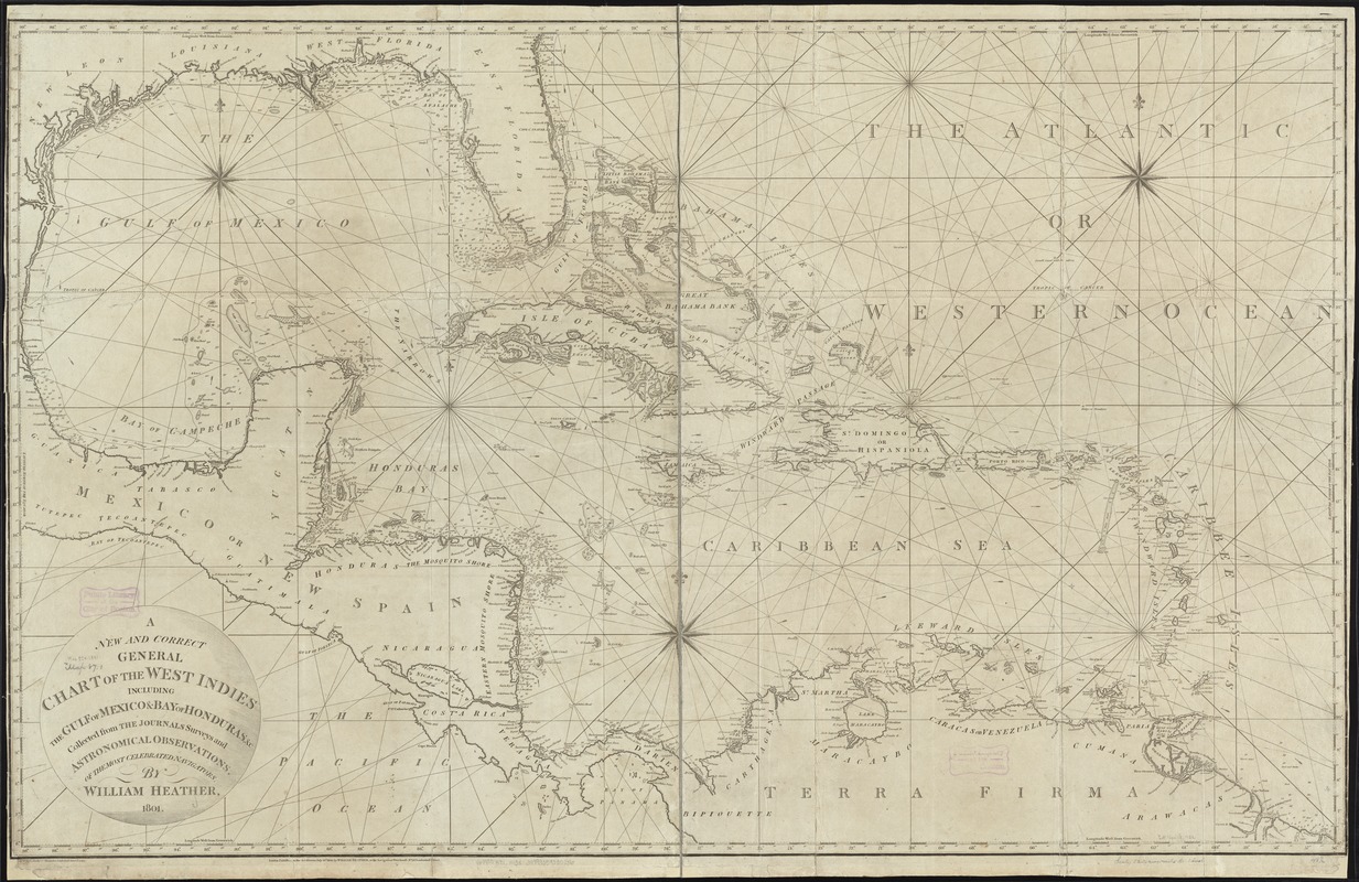A new and correct general chart of the West Indies including the Gulf of Mexico & Bay of Honduras &c
