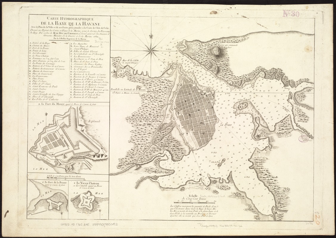Carte hydrographique de la baye de la Havane