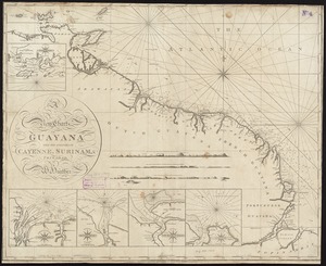 A new chart of Guyana with the colonies of Cayenne, Surinam, & Trinadad