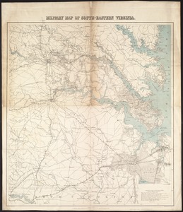 Military map of south-eastern Virginia