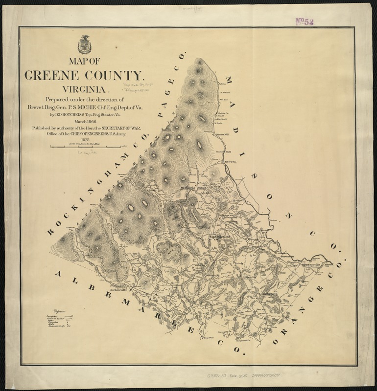 Map of Greene County, Virginia