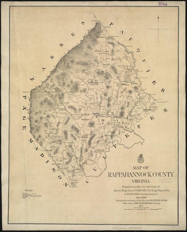 Map of Rappahannock County, Virginia