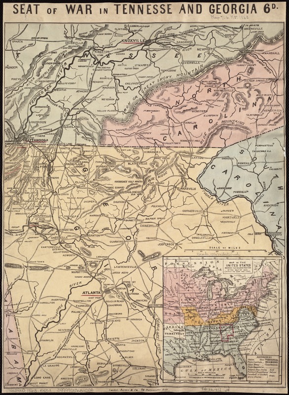 Seat of war in Tennesse and Georgia