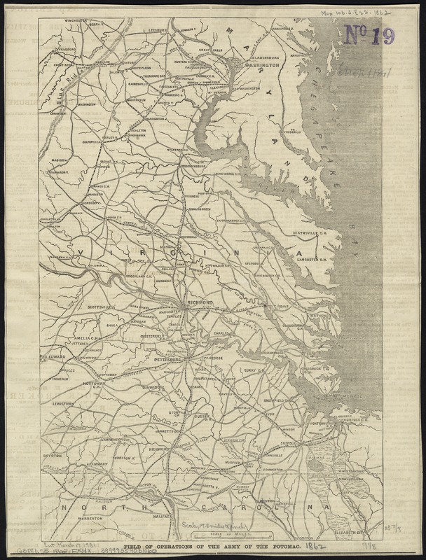 Field of operations of the Army of the Potomac