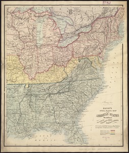 Bacon's steel plate map of the American states north & south