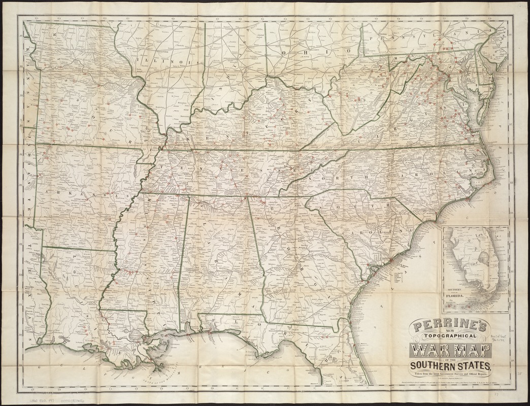 Perrine's new topographical war map of the southern states