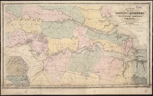Bacon's map of the vicinity of Richmond, and Peninsular Campaign in Virginia