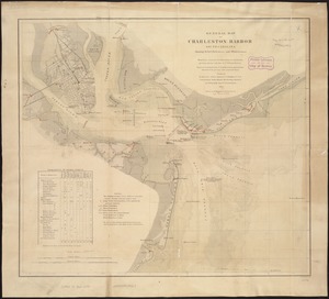 General map of Charleston Harbor South Carolina showing rebel defences and obstructions