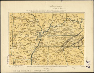 Map of the south western part of the United States