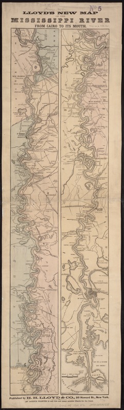 Lloyd's new map of the Mississippi River from Cairo to its mouth
