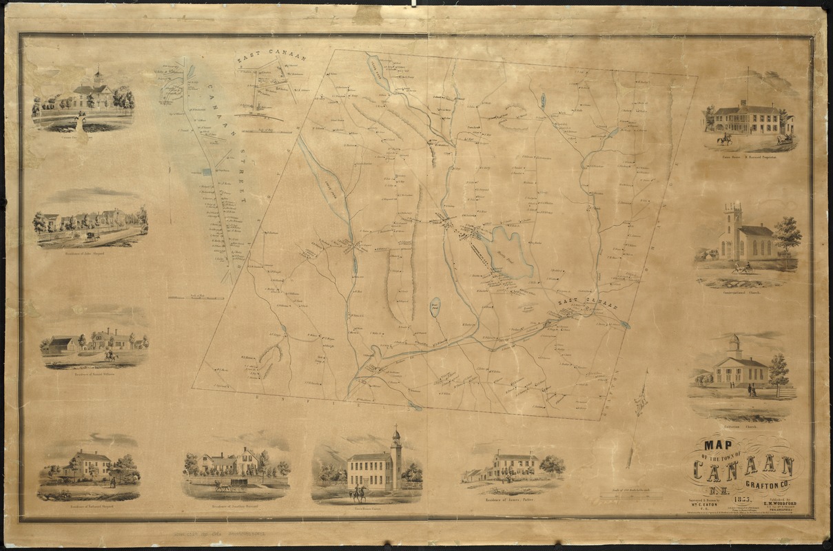 Map of the town of Canaan N.H