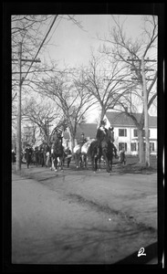 Riders and marchers in the Welcome Home parade