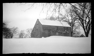 Major John Bradford House, 50 Landing Road, in snow