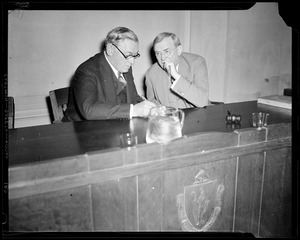 Governor James M. Curley and Councilor Daniel Coakley at Hultman hearing