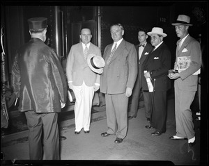 Gov. Curley shown with Lt. Gov. Joseph Hurley + Judge Emil Fuchs