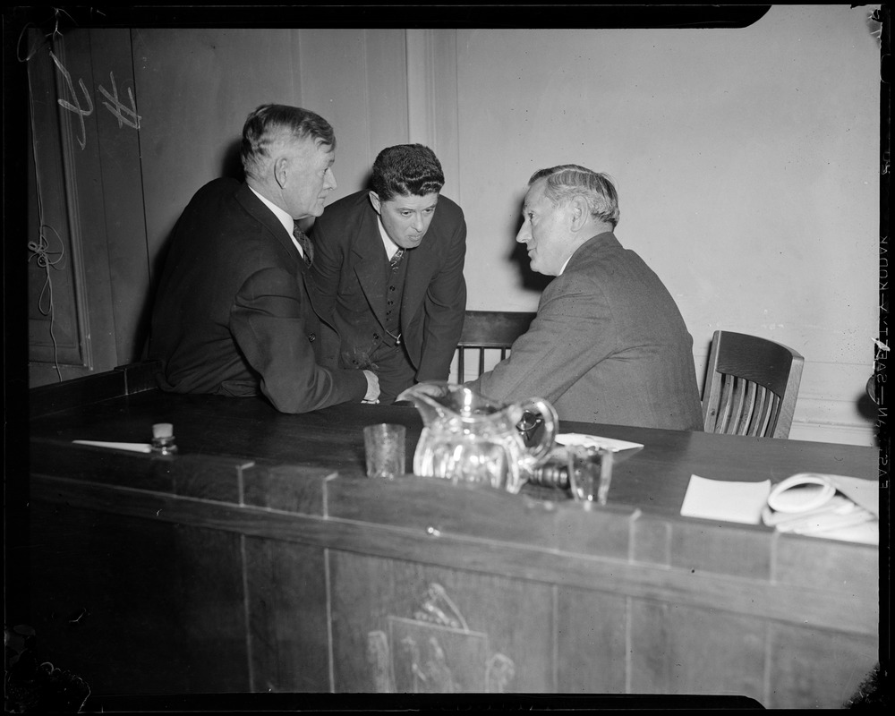 Gov. Curley with Atty John Feeney, and Atty Clarence Barnes