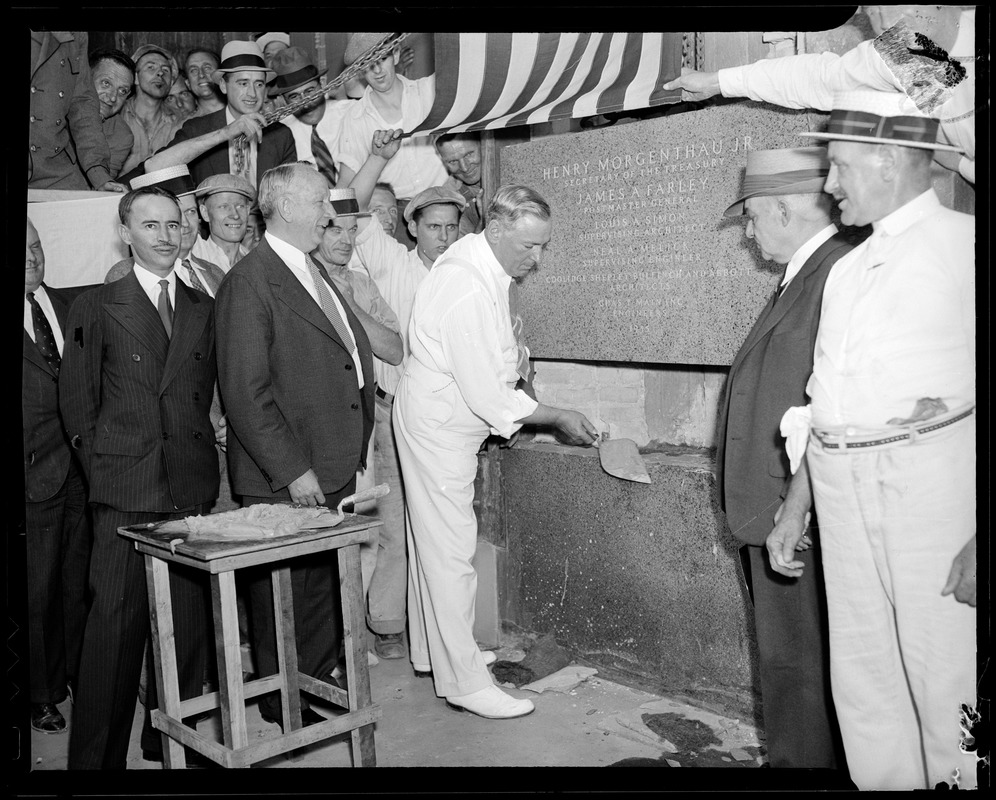 Cornerstone for new parcel post building