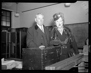 Voting with his wife