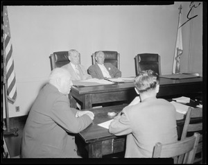 On job as Labor Relations Committee with Exec. Sec. Harold Burke and chairman Harry P. Grages