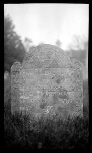 Elizabeth Bradford gravestone, Old Burying Ground