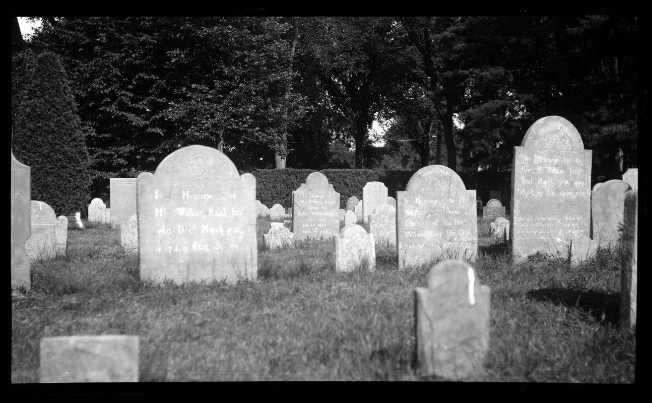 Rand family gravestones in the Old Burying Ground