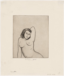 Half nude figure