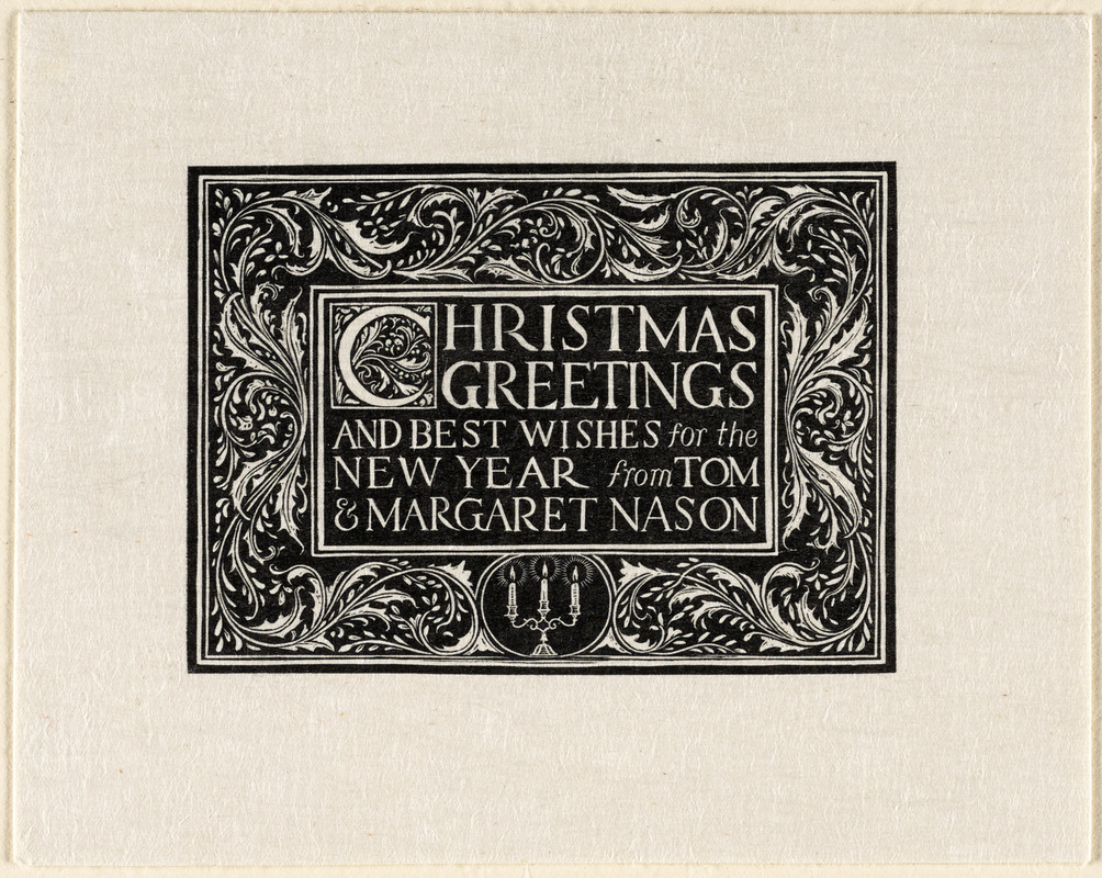 Merry Christmas and best wishes for the new year from Margaret and Tom Nason