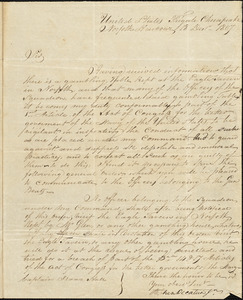 Stephen Decatur to Isaac Hull, U.S. Frigate Chesapeake, Norfolk Harbour, December 18, 1807