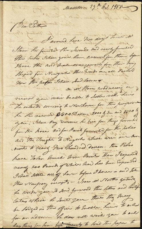 Isaac Hull to Joseph Hull, Middletown, October 29, 1808