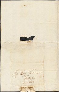 Daniel Hull to Mary Wheeler, New York, November 28, 1808