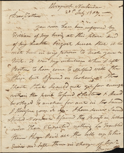 Isaac Hull to Joseph Hull, Chesapeake, New London, July 20, 1809