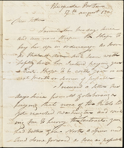 Isaac Hull to Joseph Hull, Chesapeake, Boston, August 7, 1809