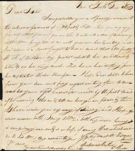 Charles Hull to Mary Wheeler, New York, December 14, 1809