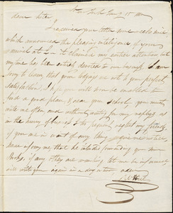 William Hull to Mary Wheeler, New York, January 10, 1810 (?) postmark
