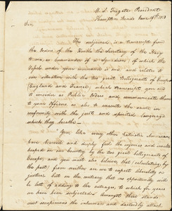 John Rodgers to Isaac Hull, Hampton Roads, June 19, 1810