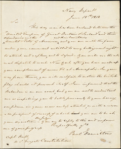Paul Hamilton to Isaac Hull, Washington, D.C., June 18, 1812
