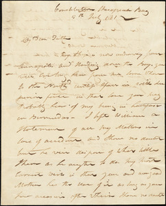 Isaac Hull to Joseph Hull, USS Constitution - Chesapeake Bay, July 5, 1812
