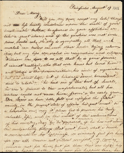 Elizabeth Hull to Mary Wheeler Hull, Fairfield, August 17, [1812]