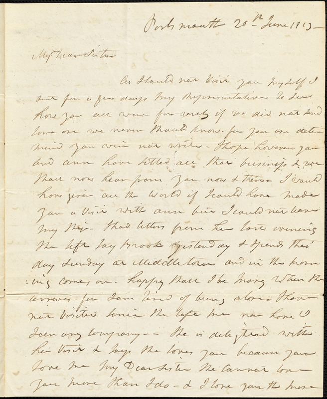 Isaac Hull to Mary Wheeler Hull, Portsmouth, June 20, 1813