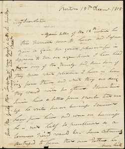 Isaac Hull to Mary Wheeler Hull, Boston, December 15, 1815