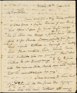 Isaac Hull to Mary Wheeler Hull, Boston, June 12, 1816