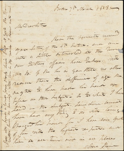 Isaac Hull to Mary Wheeler Hull, Boston, March 7, 1818