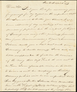 Charles Hull to Mary Wheeler Hull, New York, April 16, 1819