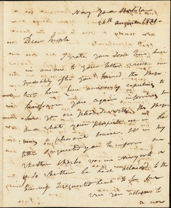 Isaac Hull to Joseph B. Hull, Charlestown, August 26, 1821
