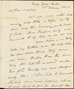 Isaac Hull to Joseph B. Hull, Boston, February 15, 1823
