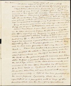 William Hull to Isaac Hull, Newton, February 9, 1824